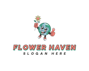 Eco World Flower logo design