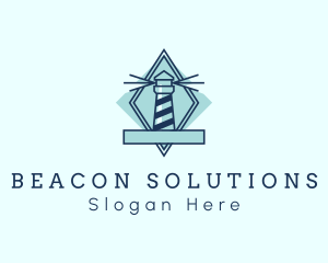 Beacon - Maritime Lighthouse Tower logo design