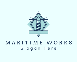 Maritime Lighthouse Tower logo design