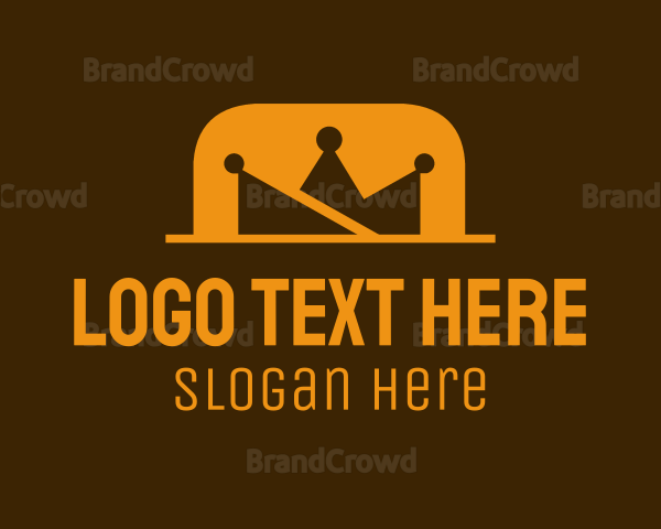 Golden Crown Silhouette Logo