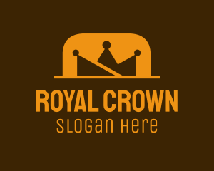 Golden Crown Silhouette logo design