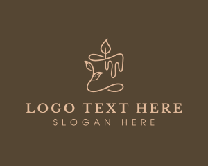 Leaf - Light Candle Vigil logo design