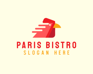 Rooster Chicken Fast  logo design