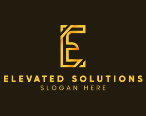 Modern Business Letter E logo design