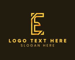 Modern Business Letter E Logo