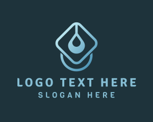 Water Supply - Blue Droplet Water logo design
