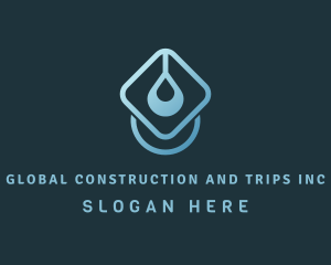 Water Conservation - Blue Droplet Water logo design