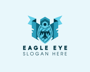 Banner Eagle Crest  logo design