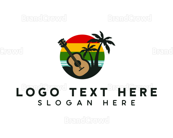 Reggae Guitar Beach Logo