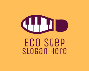 Footprint - Piano Tap Dance logo design