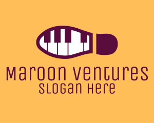 Maroon - Piano Tap Dance logo design