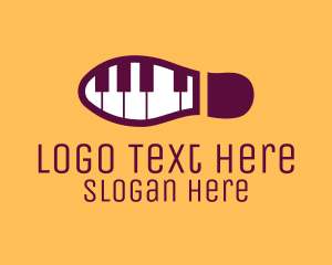 Toe - Piano Tap Dance logo design