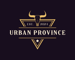 Province - Animal Skull Ranch Triangle logo design