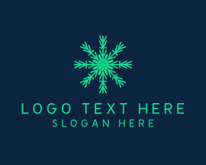 Winter - Snowflake Twig Decoration logo design