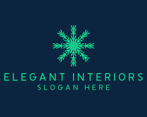 Snowflake Twig Decoration logo design