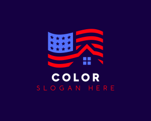 Patriotism - American Flag Realty logo design