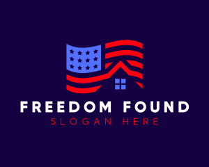 Patriotism - American Flag Realty logo design