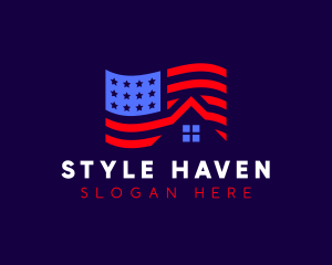 Veteran - American Flag Realty logo design