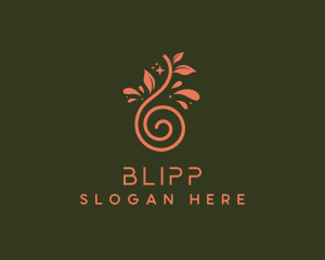 Oil - Leaf Swirl Droplet logo design