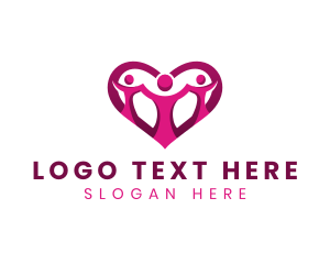 Love - People Orphanage Heart logo design