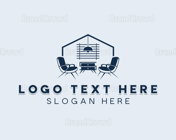 Blinds Chair Furniture Logo