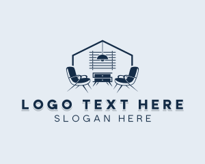 Blinds Chair Furniture logo design