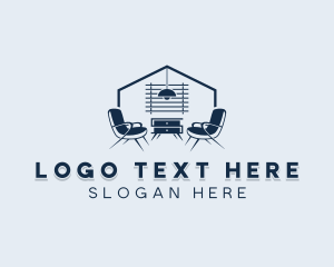 Home Staging - Blinds Chair Furniture logo design