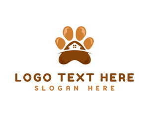 Shelter - Pet Paw Grooming logo design