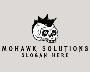 Mohawk - Mohawk Skull Punk logo design