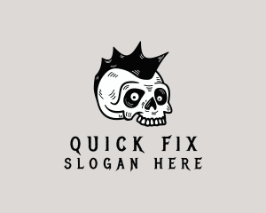 Mohawk Skull Punk logo design