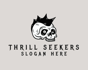 Mohawk Skull Punk logo design