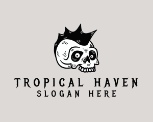 Mohawk Skull Punk logo design