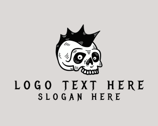 Mohawk Skull Apparel logo design