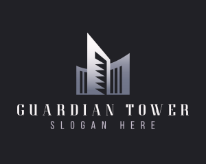 Skyscraper Tower Real Estate logo design