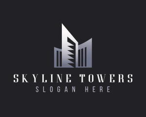 Skyscraper Tower Real Estate logo design