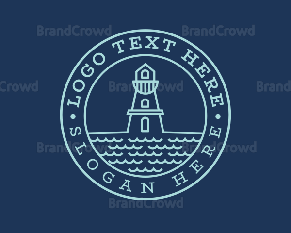 Blue Sea Lighthouse Logo