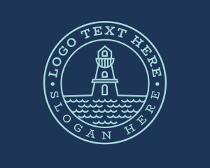 Blue - Blue Sea Lighthouse logo design