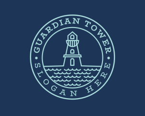 Blue Sea Lighthouse logo design