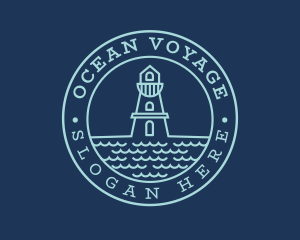 Blue Sea Lighthouse logo design