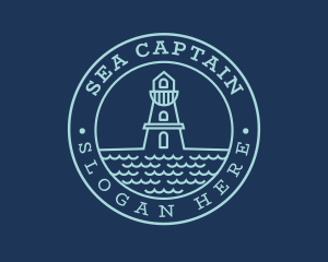 Blue Sea Lighthouse logo design