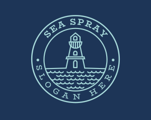 Blue Sea Lighthouse logo design