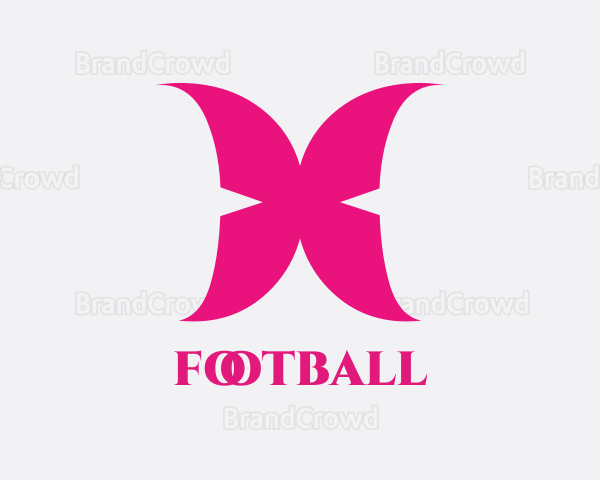 Pink Butterfly Wings Logo