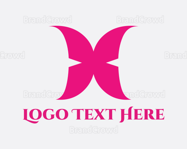 Pink Butterfly Wings Logo