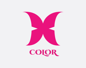 Pink Butterfly Wings  Logo