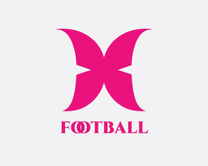 Pink Butterfly Wings  Logo