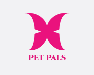 Pink Butterfly Wings  logo design