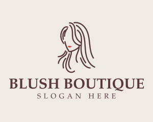 Blush - Pretty Woman Hair logo design