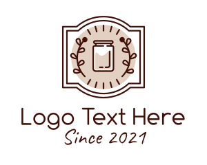 Organic Kombucha Jar logo design