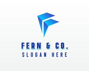 Modern Business Company Letter F logo design