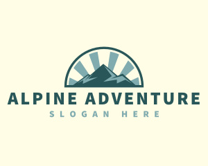 Alpine Mountain Trekking logo design